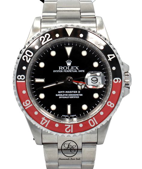 rolex gmt master ii coke 16710 black/red 40mm steel oyste|rolex gmt master model 16710.